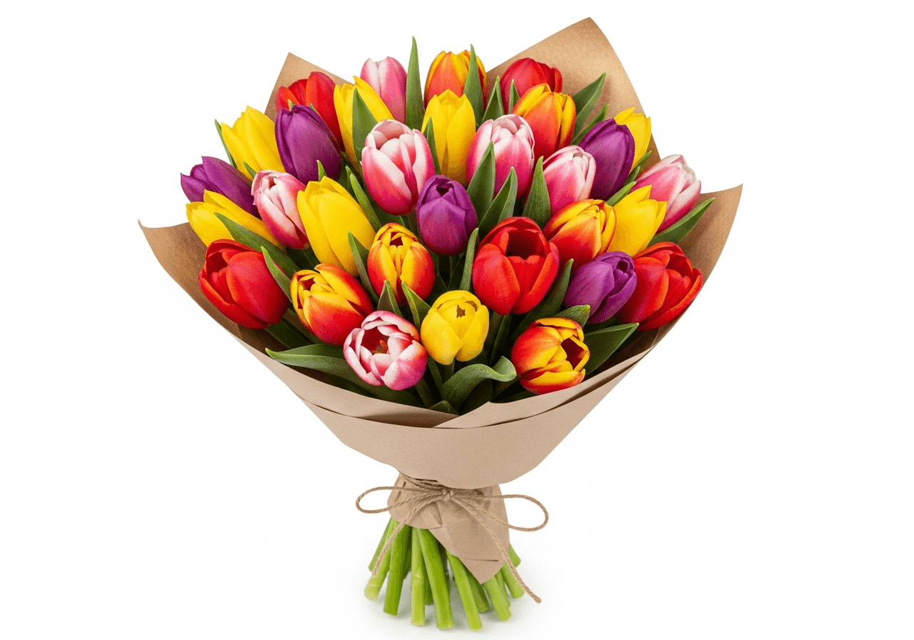 Тюльпан та троянда мікс